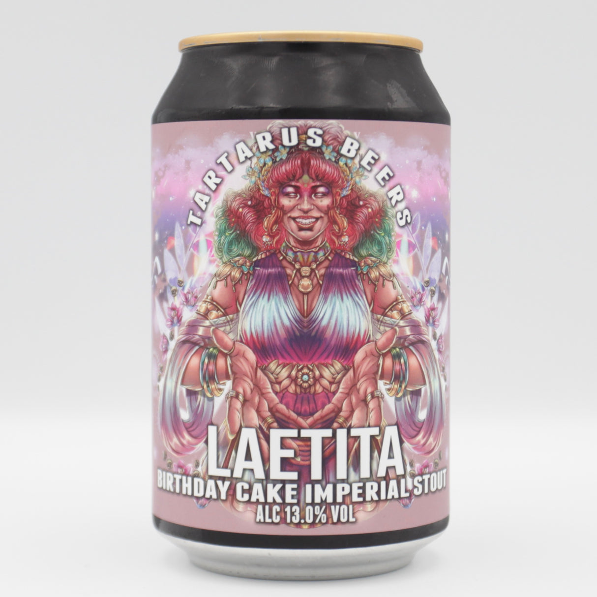 This is a can of Tartarus - Laetitia - 13% (330ml). It is a Imperial Stout / Porter craft beer available to buy from Ghost Whale, voted London's best craft beer shop.