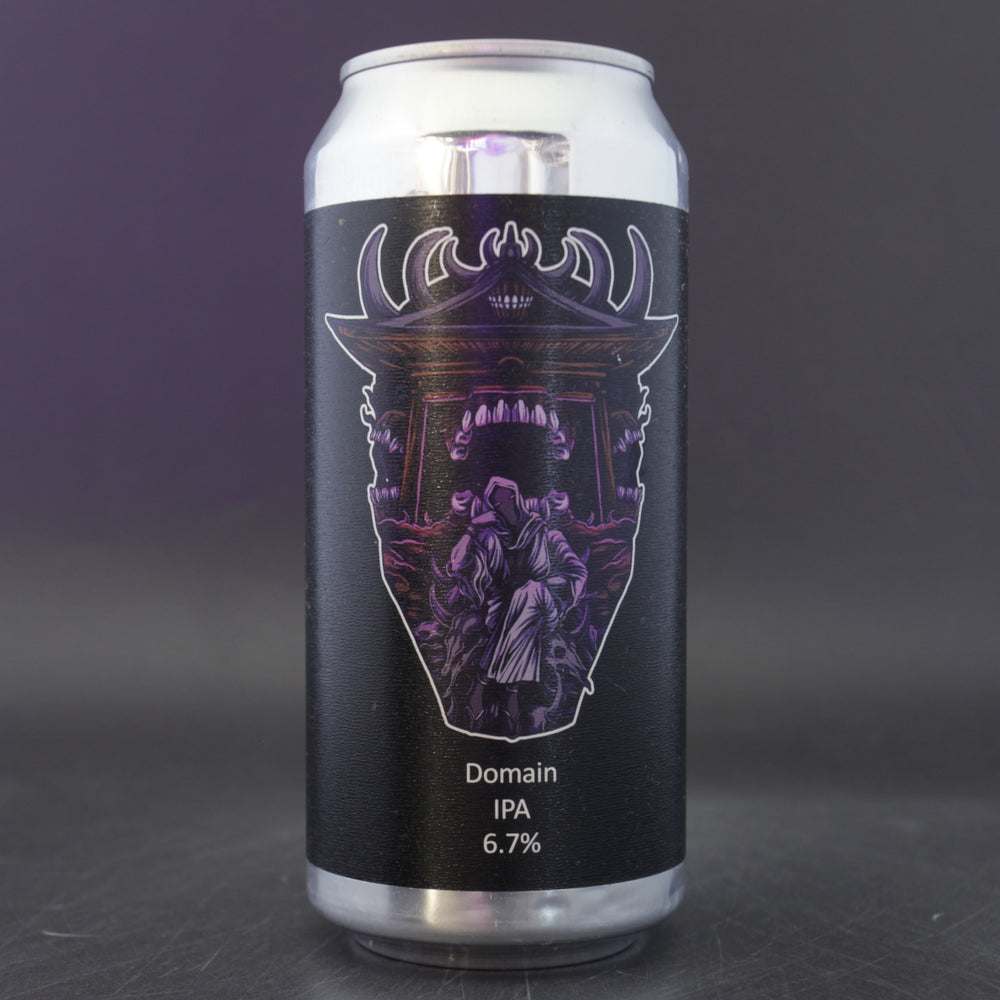 This is a can of Dark Element - Domain - 6.7% (440ml). It is a IPA craft beer available to buy from Ghost Whale, voted London's best craft beer shop.