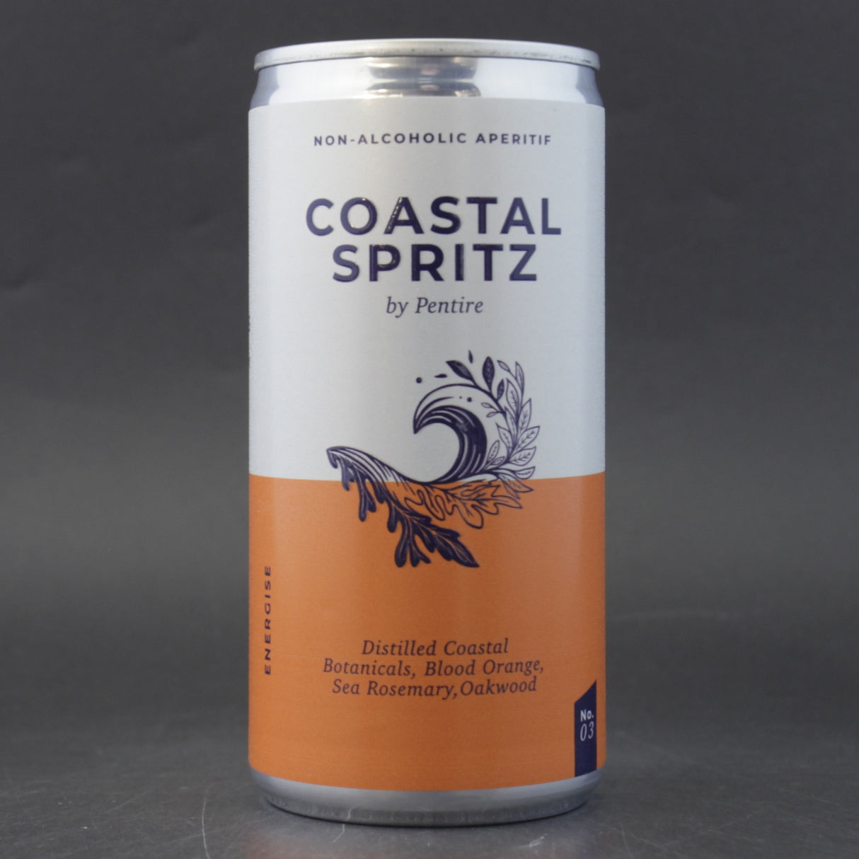 This is a can of Pentire - Coastal Spritz - 0% (200ml). It is a  craft cocktail available to buy from Ghost Whale, voted London's best craft beer shop.