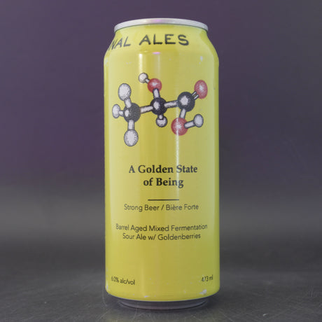 This is a can of Trial & Ale - A Golden State Of Being - 6% (473ml). It is a Sour craft beer available to buy from Ghost Whale, voted London's best craft beer shop.
