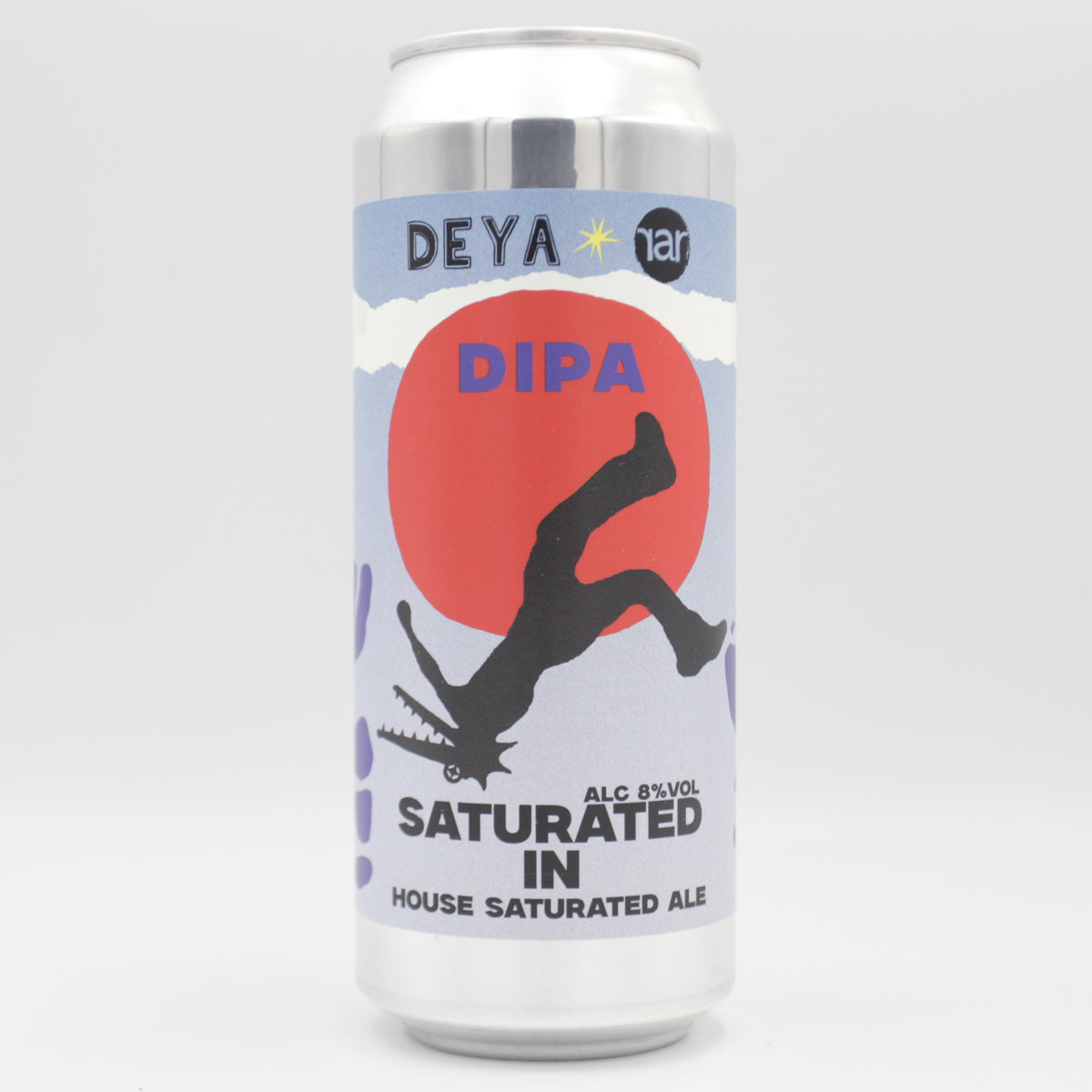 This is a can of DEYA / RAR Brewing - Saturated In House Saturated Ale - 8% (500ml). It is a Double IPA craft beer available to buy from Ghost Whale, voted London's best craft beer shop.