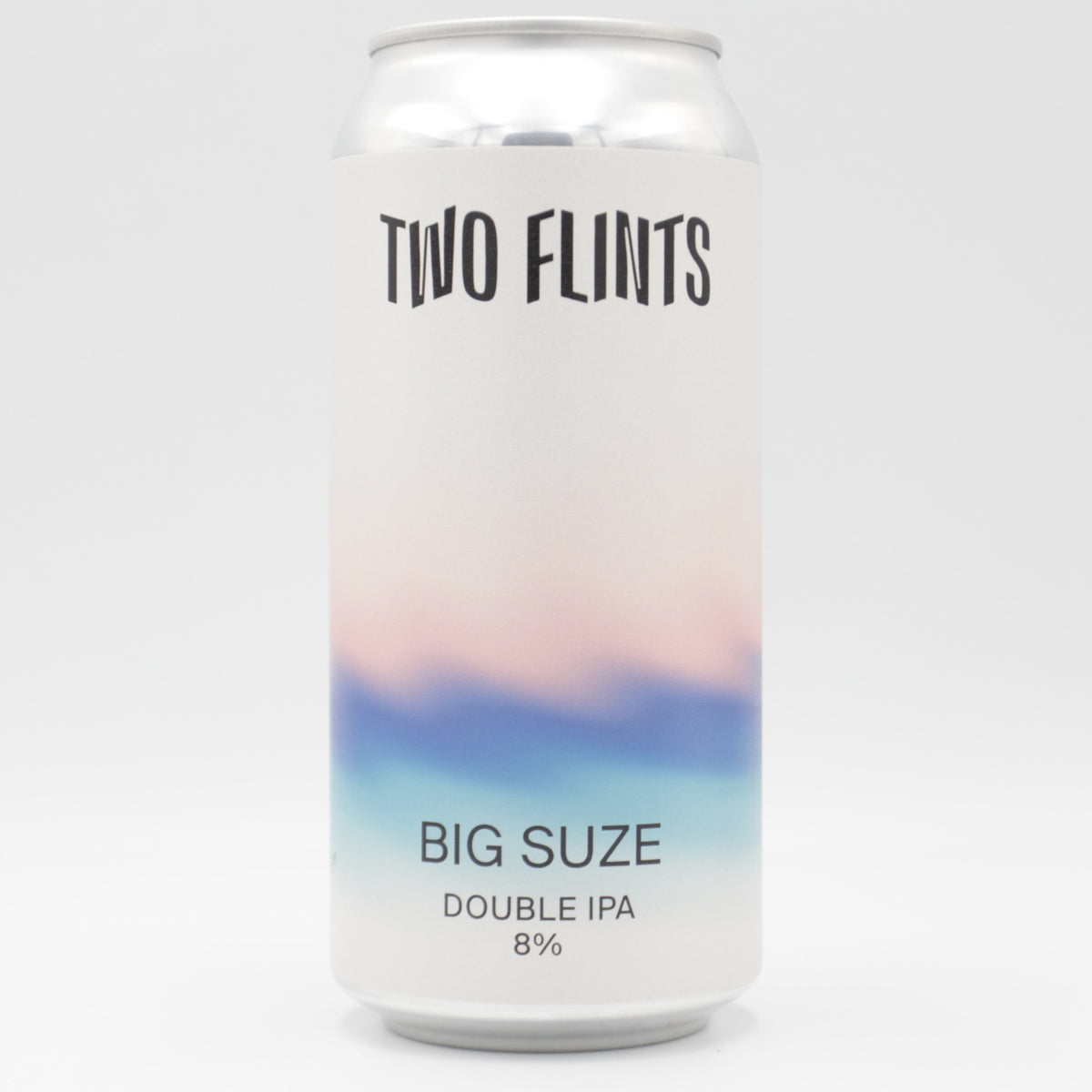 This is a can of Two Flints - Big Suze - 8% (440ml). It is a Double IPA craft beer available to buy from Ghost Whale, voted London's best craft beer shop.