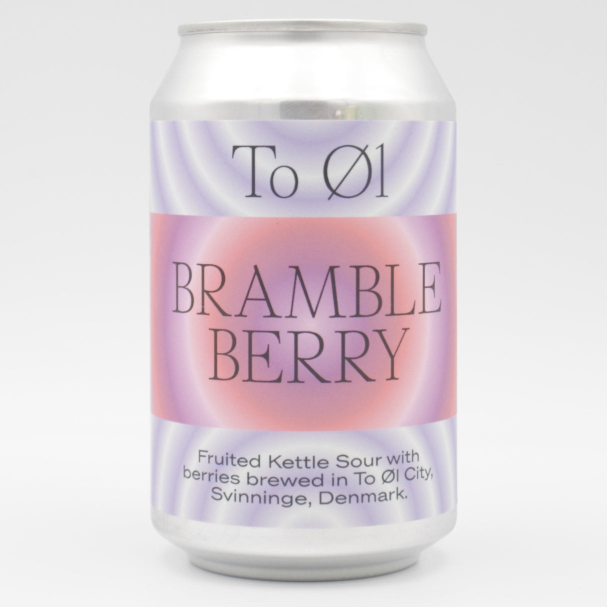 This is a can of To Øl - Brombajer (Bramble Berry Sour) - 5% (330ml). It is a Sour craft beer available to buy from Ghost Whale, voted London's best craft beer shop.