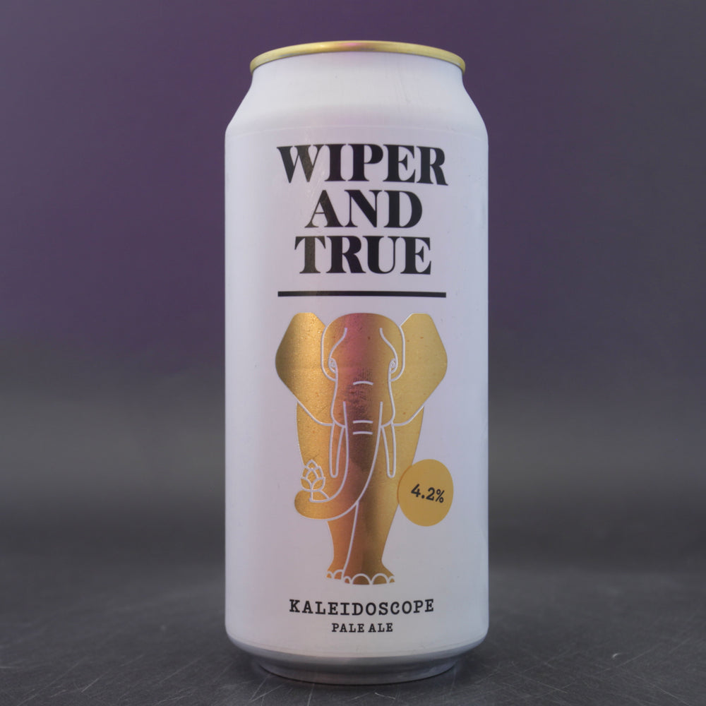 This is a can of Wiper And True - Kaleidoscope - 4.2% (440ml). It is a Pale Ale craft beer available to buy from Ghost Whale, voted London's best craft beer shop.