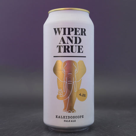 This is a can of Wiper And True - Kaleidoscope - 4.2% (440ml). It is a Pale Ale craft beer available to buy from Ghost Whale, voted London's best craft beer shop.