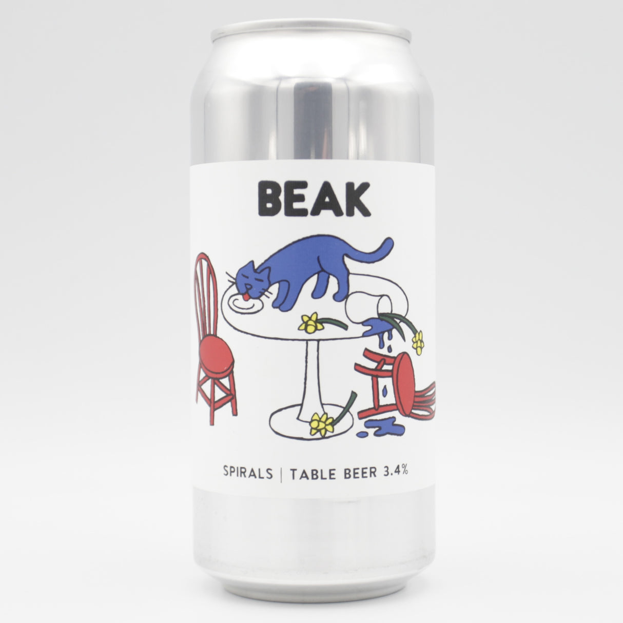 This is a can of Beak - Spirals - 3.4% (440ml). It is a Pale Ale craft beer available to buy from Ghost Whale, voted London's best craft beer shop.