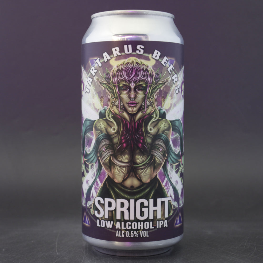 This is a can of Tartarus - Spright - 0.5% (440ml). It is a IPA craft beer available to buy from Ghost Whale, voted London's best craft beer shop.