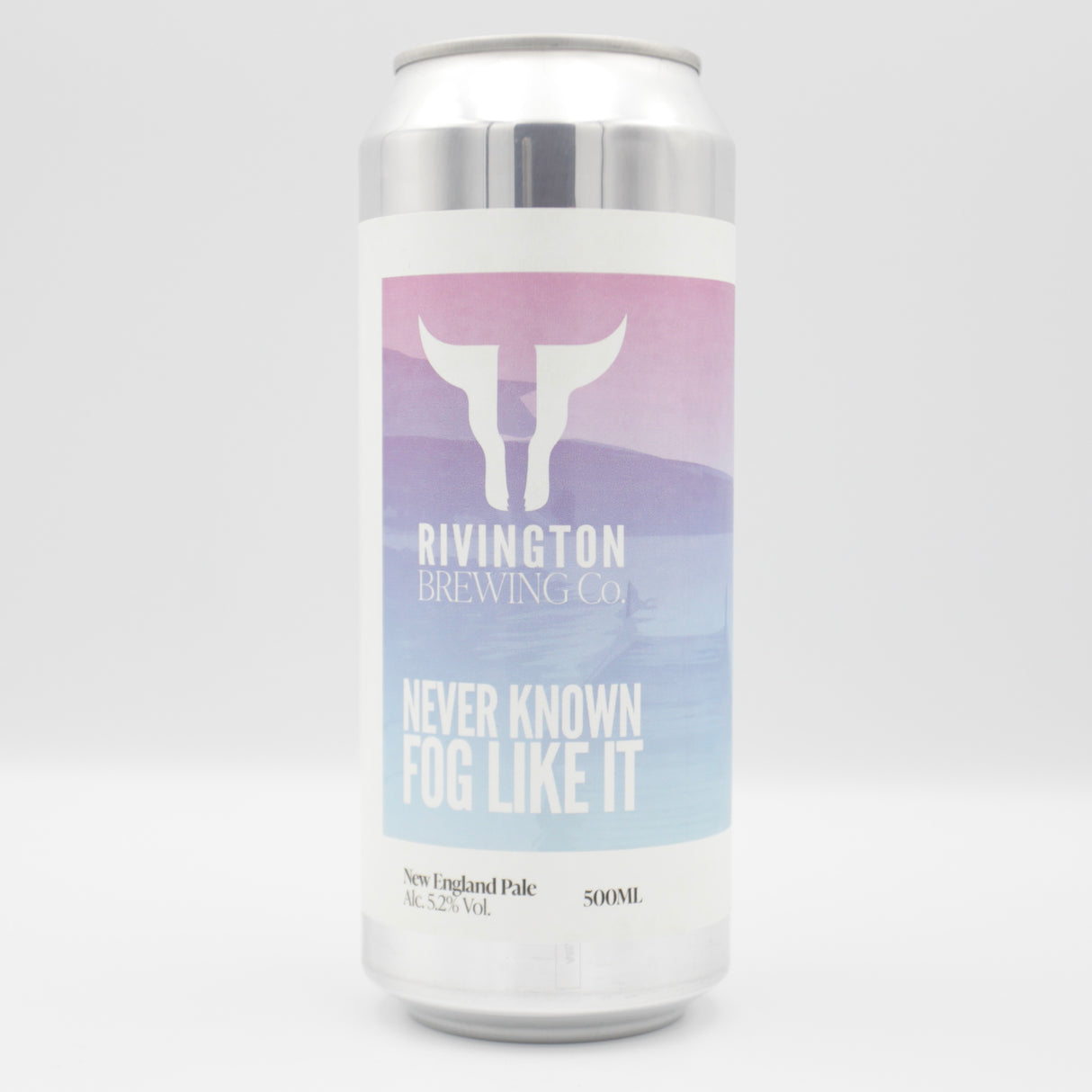 This is a can of Rivington - Never Known Fog Like It - 5.2% (500ml). It is a Pale Ale craft beer available to buy from Ghost Whale, voted London's best craft beer shop.
