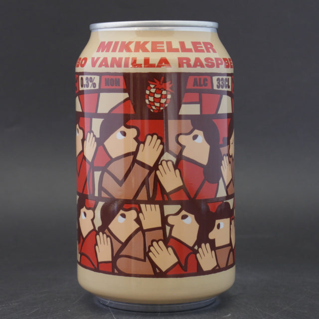 This is a can of Mikkeller - Limbo Raspberry - 0.3% (330ml). It is a Sour craft beer available to buy from Ghost Whale, voted London's best craft beer shop.