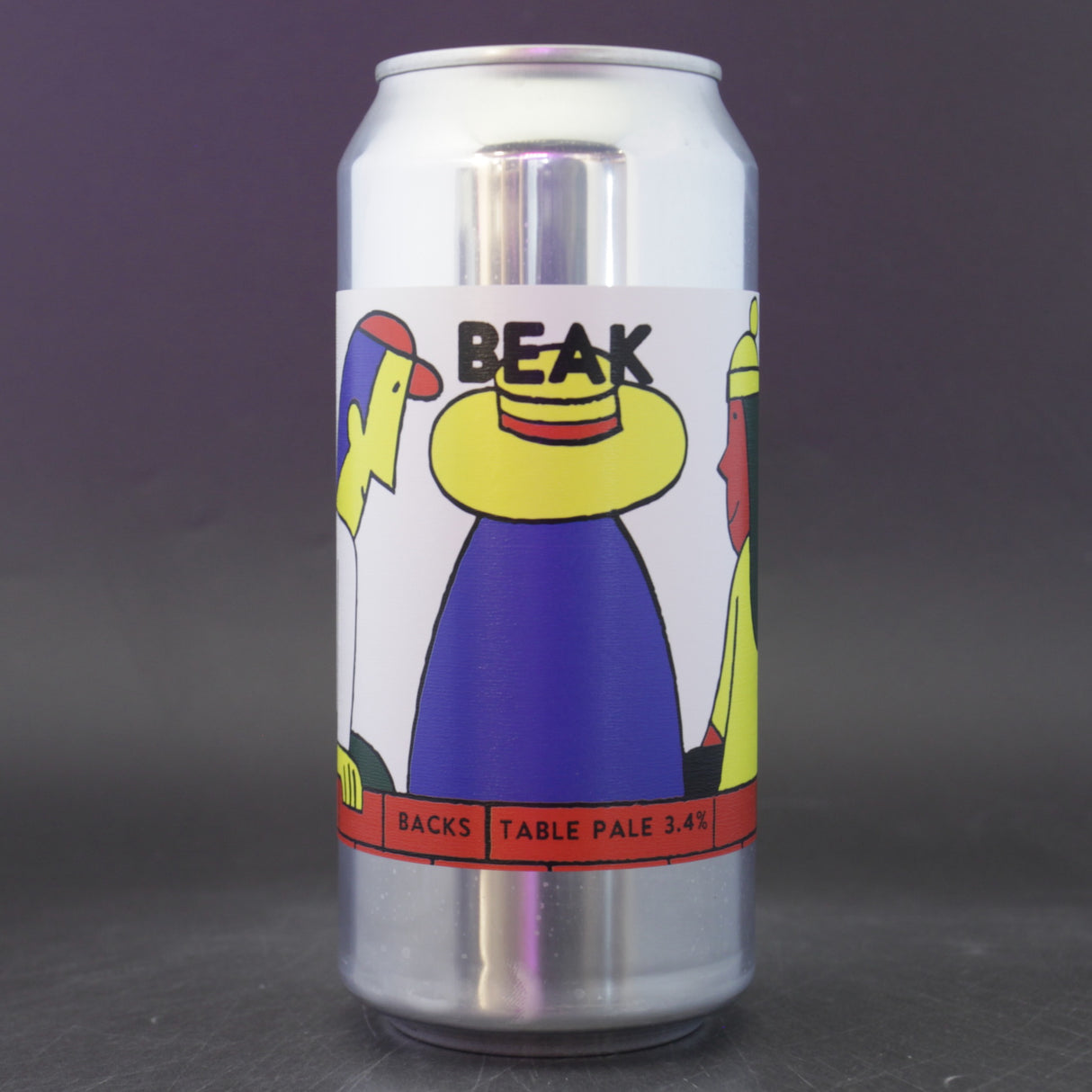 This is a can of Beak - Backs - 3.4% (440ml). It is a Pale Ale craft beer available to buy from Ghost Whale, voted London's best craft beer shop.