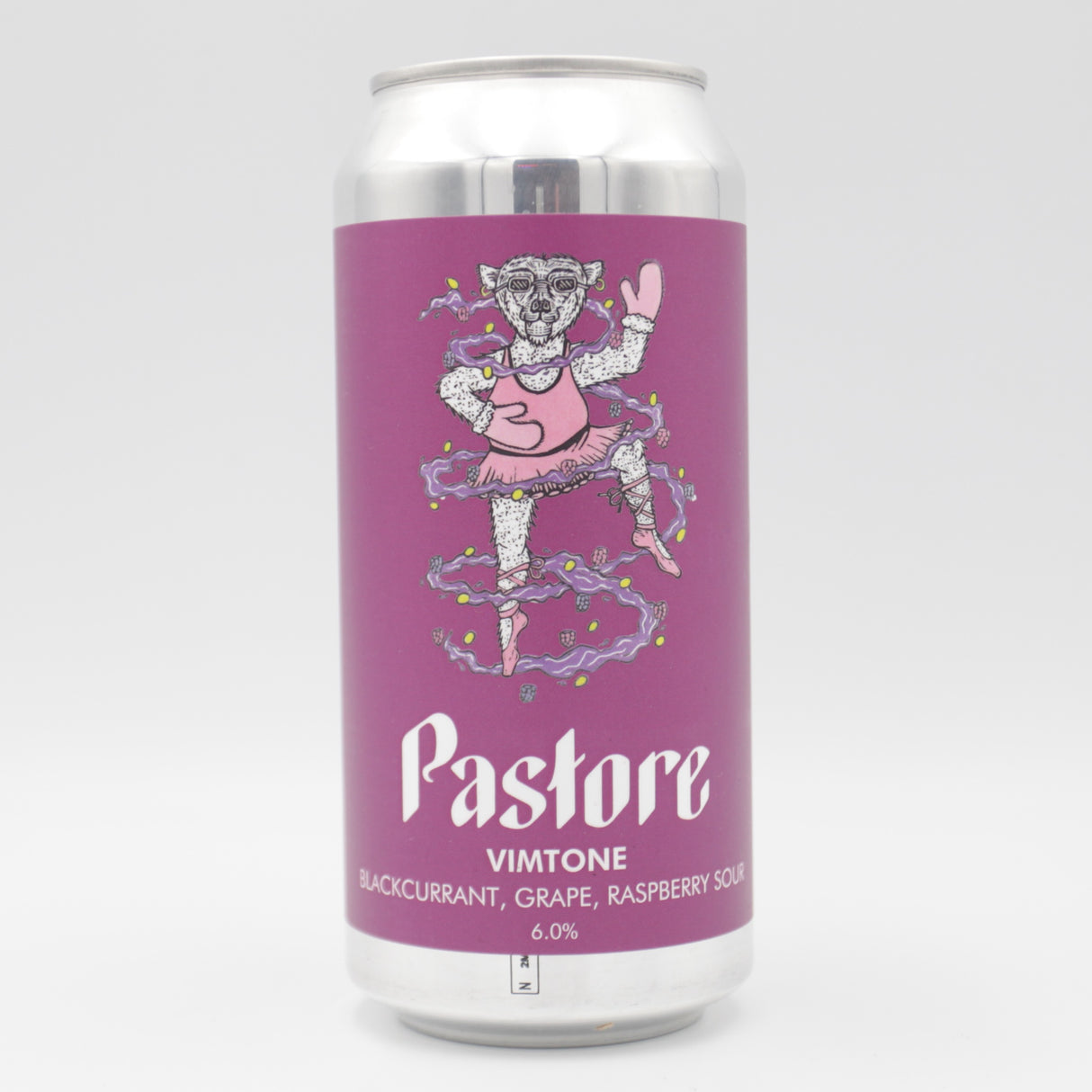 This is a can of Pastore - Vimtone - 6% (440ml). It is a Sour craft beer available to buy from Ghost Whale, voted London's best craft beer shop.