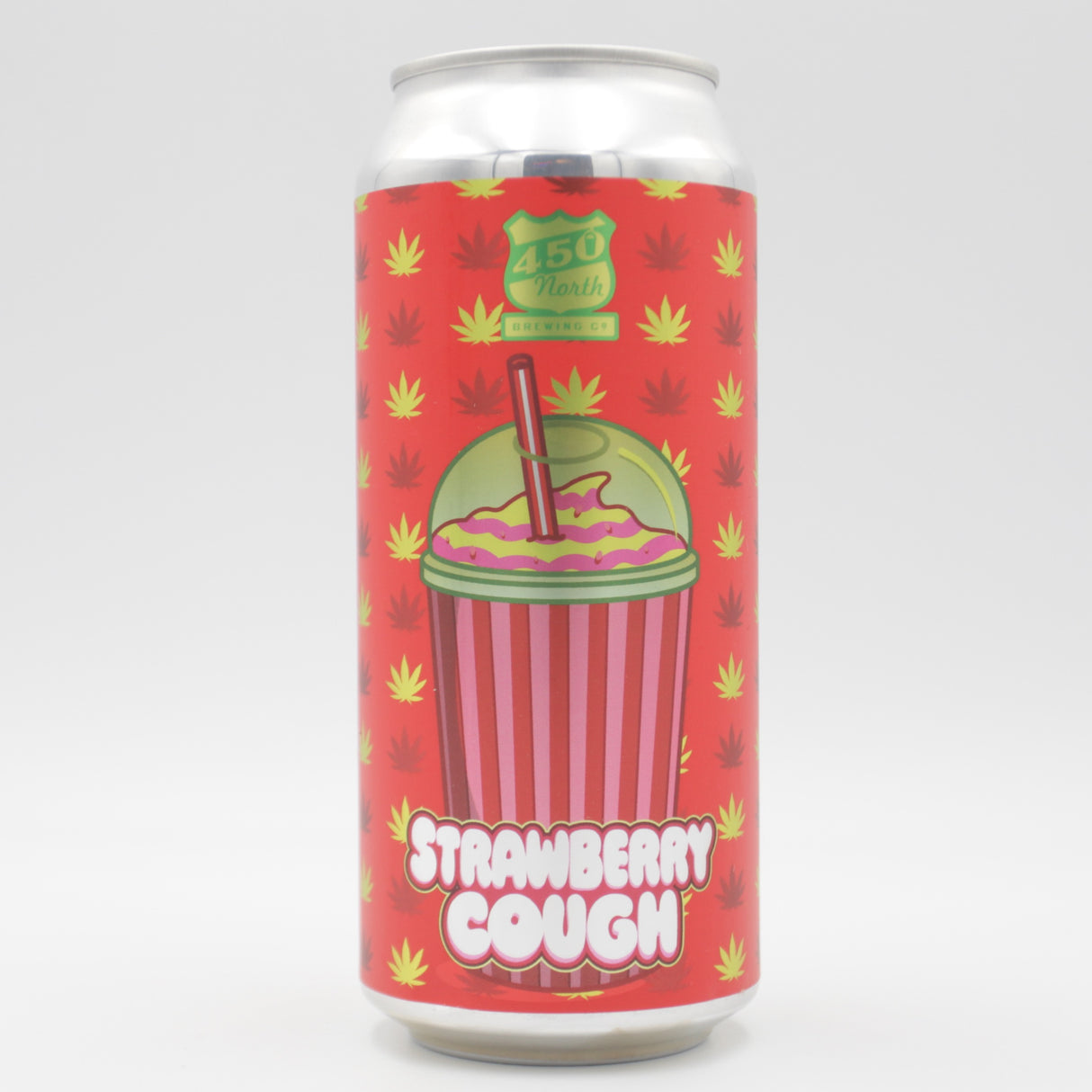 This is a can of 450 North - Slushie XL: Strawberry Cough - 5.3% (473ml). It is a Sour craft beer available to buy from Ghost Whale, voted London's best craft beer shop.