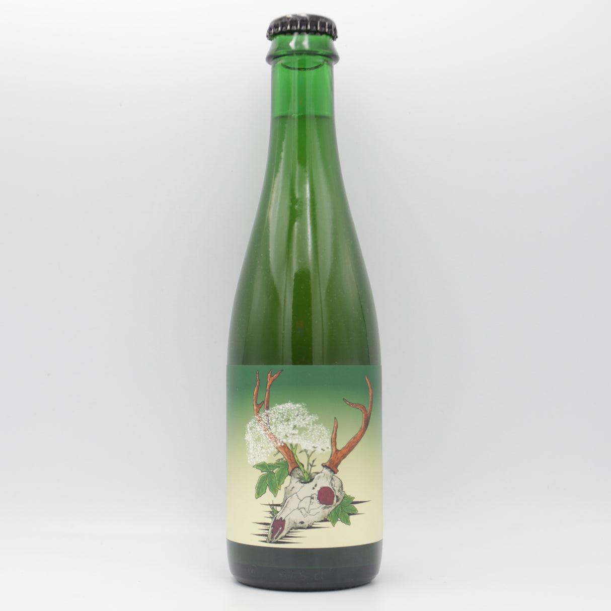 This is a bottle of Holy Goat - Skullflower - 6.4% (375ml). It is a Wild Ale craft beer available to buy from Ghost Whale, voted London's best craft beer shop.