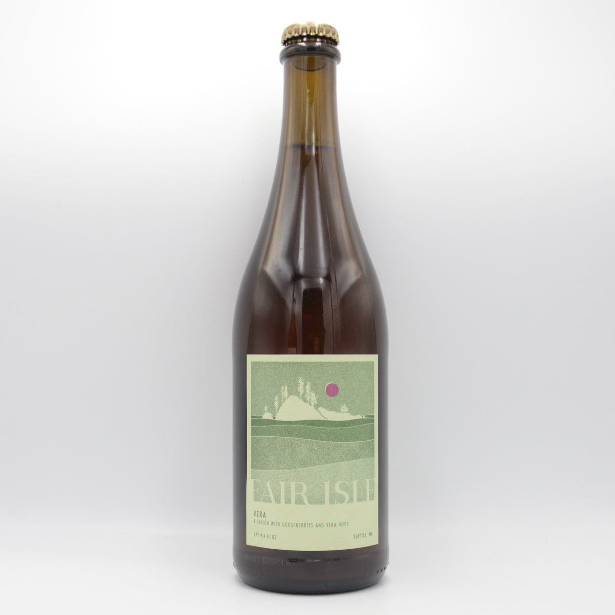 This is a sharing bottle of Fair Isle - Vera - 5.8% (750ml). It is a Saison craft beer available to buy from Ghost Whale, voted London's best craft beer shop.