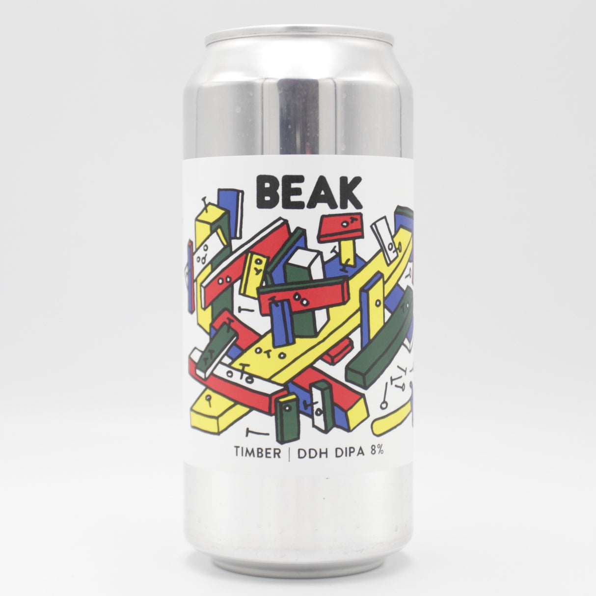 This is a can of Beak - Timber - 8% (440ml). It is a Double IPA craft beer available to buy from Ghost Whale, voted London's best craft beer shop.