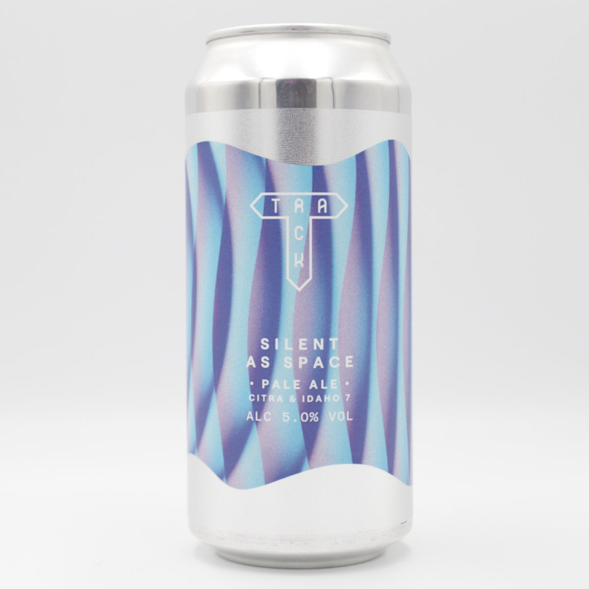 This is a can of Track - Silent As Space - 5% (440ml). It is a Pale Ale craft beer available to buy from Ghost Whale, voted London's best craft beer shop.