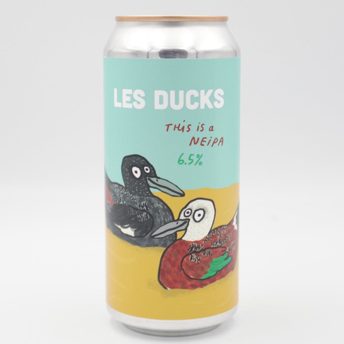 This is a can of Pretty Decent - Les Ducks - 6.5% (440ml). It is a IPA craft beer available to buy from Ghost Whale, voted London's best craft beer shop.