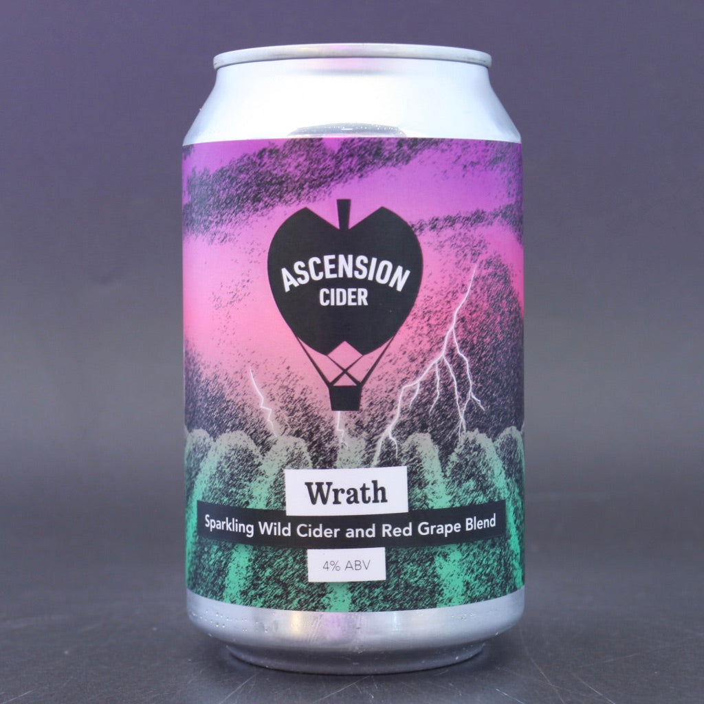 This is a can of Ascension - Wrath - 4% (330ml). It is a  craft cider available to buy from Ghost Whale, voted London's best craft beer shop.