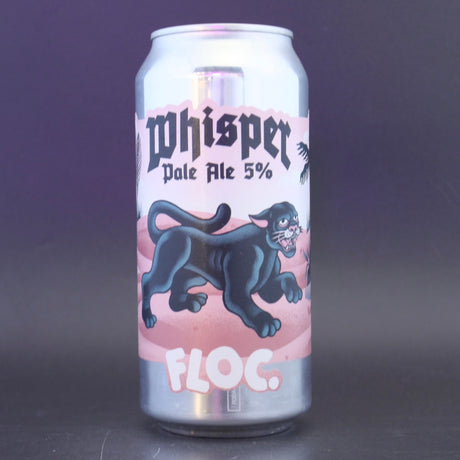 This is a can of Floc - Whisper - 5% (440ml). It is a Pale Ale craft beer available to buy from Ghost Whale, voted London's best craft beer shop.