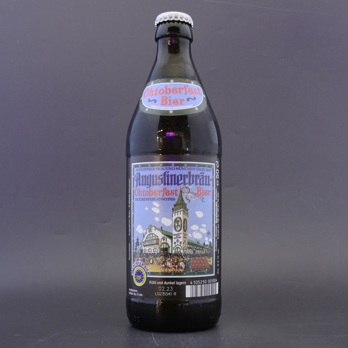 This is a bottle of Augustiner - Oktoberfest - 6.3% (500ml). It is a Lager / Pilsner / Kölsch craft beer available to buy from Ghost Whale, voted London's best craft beer shop.