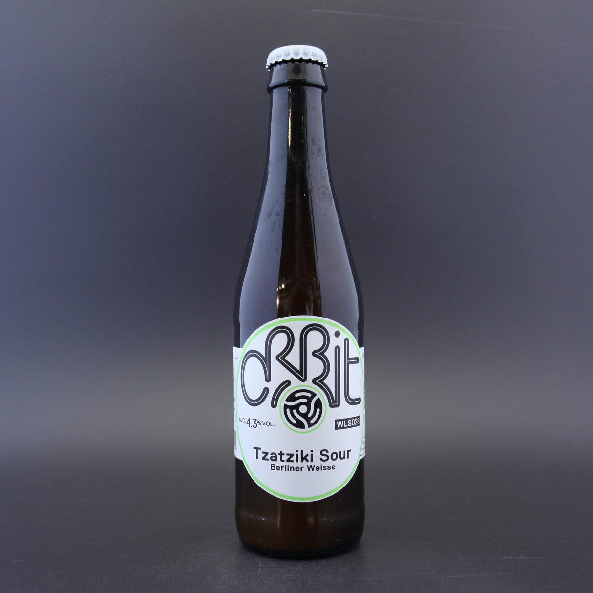 This is a bottle of Orbit - Tzatziki Sour - 4.3% (330ml). It is a Sour craft beer available to buy from Ghost Whale, voted London's best craft beer shop.