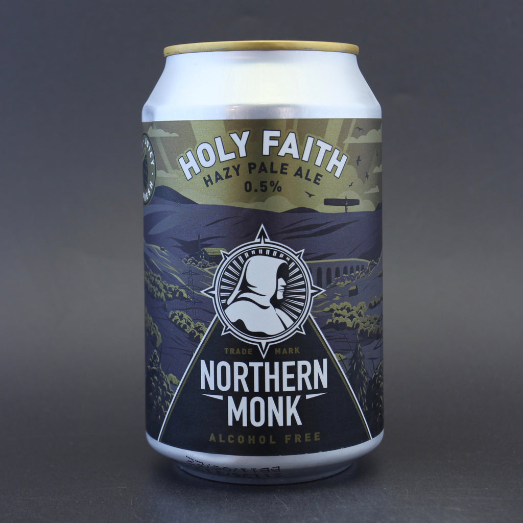 Northern Monk 'Holy Faith' a 0.5% non alcoholic craft beer from Ghost Whale. 