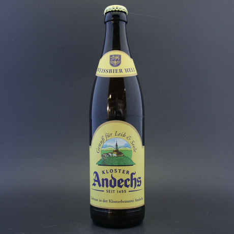 This is a bottle of Andechs - Weissbier Hell - 5.5% (500ml). It is a Wit / Wheat craft beer available to buy from Ghost Whale, voted London's best craft beer shop.
