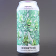 This is a can of Duration - Turtles All The Way Down - 5.5% (440ml). It is a IPA craft beer available to buy from Ghost Whale, voted London's best craft beer shop.