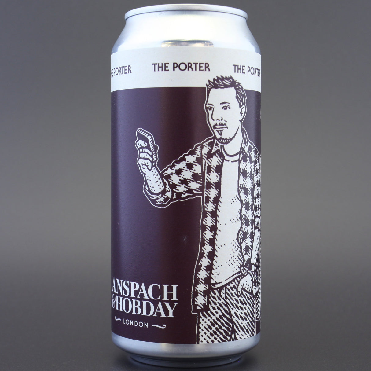 This is a can of Anspach & Hobday - The Porter - 6.7% (440ml). It is a Stout / Porter craft beer available to buy from Ghost Whale, voted London's best craft beer shop.