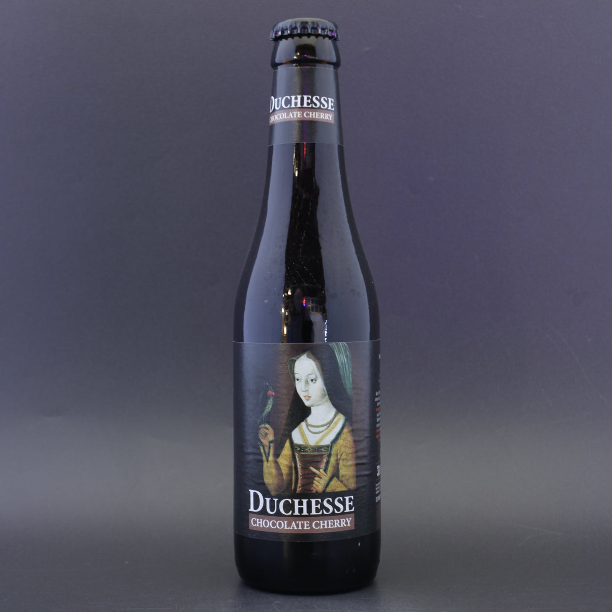 This is a bottle of Brouwerij Verhaeghe - Duchesse Chocolate Cherry - 6.8% (330ml). It is a Sour craft beer available to buy from Ghost Whale, voted London's best craft beer shop.
