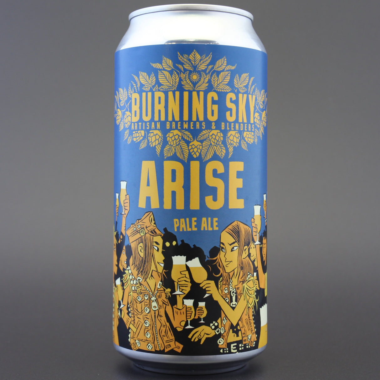 This is a can of Burning Sky - Arise - 4.4% (440ml). It is a Pale Ale craft beer available to buy from Ghost Whale, voted London's best craft beer shop.