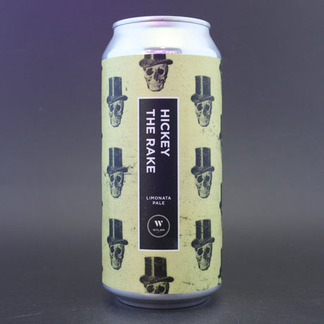 This is a can of Wylam - Hickey The Rake - 4.2% (440ml). It is a Pale Ale craft beer available to buy from Ghost Whale, voted London's best craft beer shop.