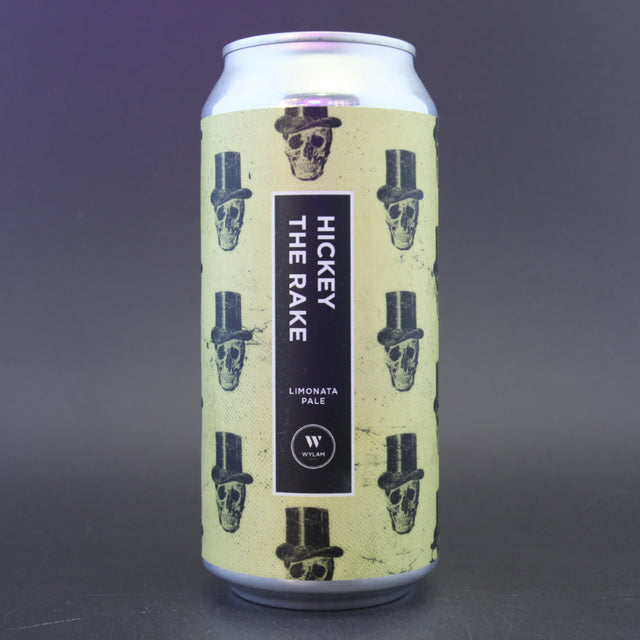 This is a can of Wylam - Hickey The Rake - 4.2% (440ml). It is a Pale Ale craft beer available to buy from Ghost Whale, voted London's best craft beer shop.