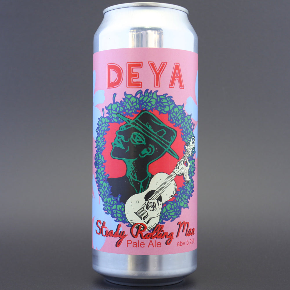 This is a can of DEYA - Steady Rolling Man - 5.2% (500ml). It is a Pale Ale craft beer available to buy from Ghost Whale, voted London's best craft beer shop.