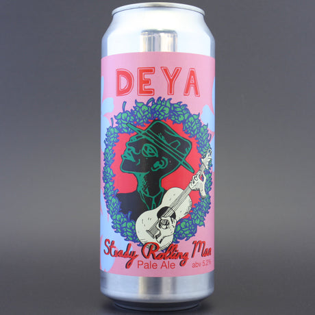 This is a can of DEYA - Steady Rolling Man - 5.2% (500ml). It is a Pale Ale craft beer available to buy from Ghost Whale, voted London's best craft beer shop.