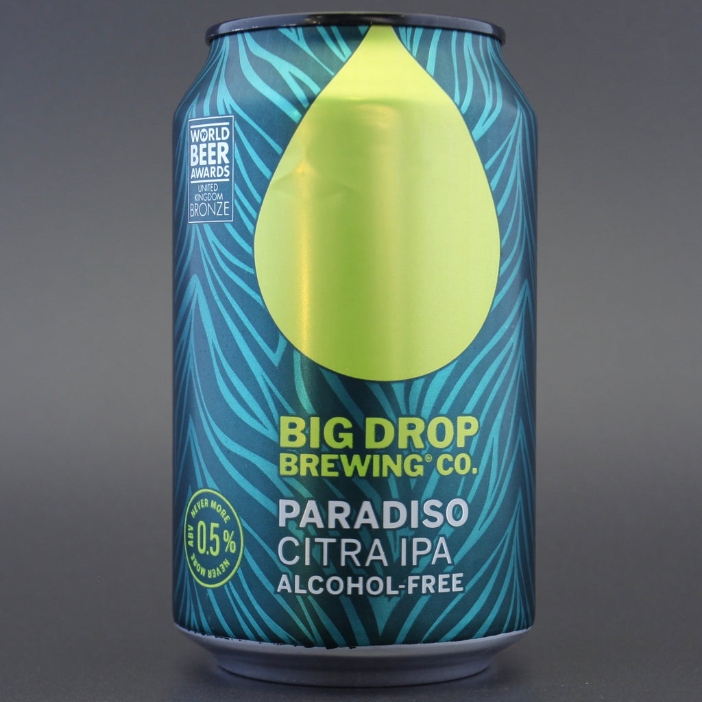 Big Drop 'Paradiso Citra IPA', a 0.5% craft beer from Ghost Whale.