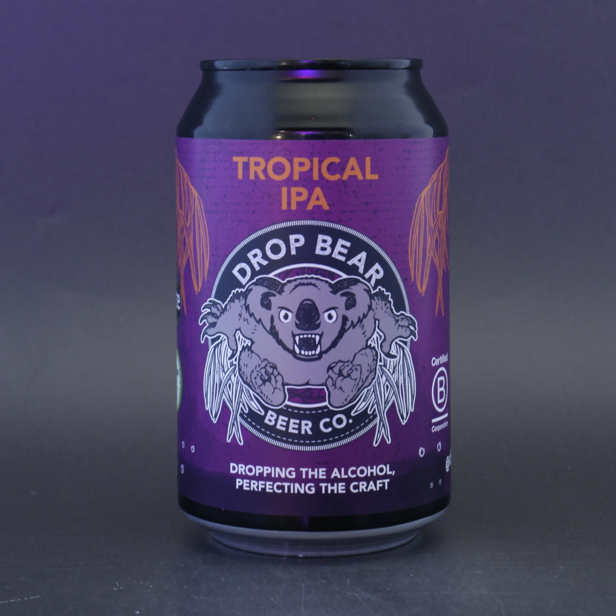 This is a can of Drop Bear - Tropical IPA - 0.5% (330ml). It is a IPA craft beer available to buy from Ghost Whale, voted London's best craft beer shop.