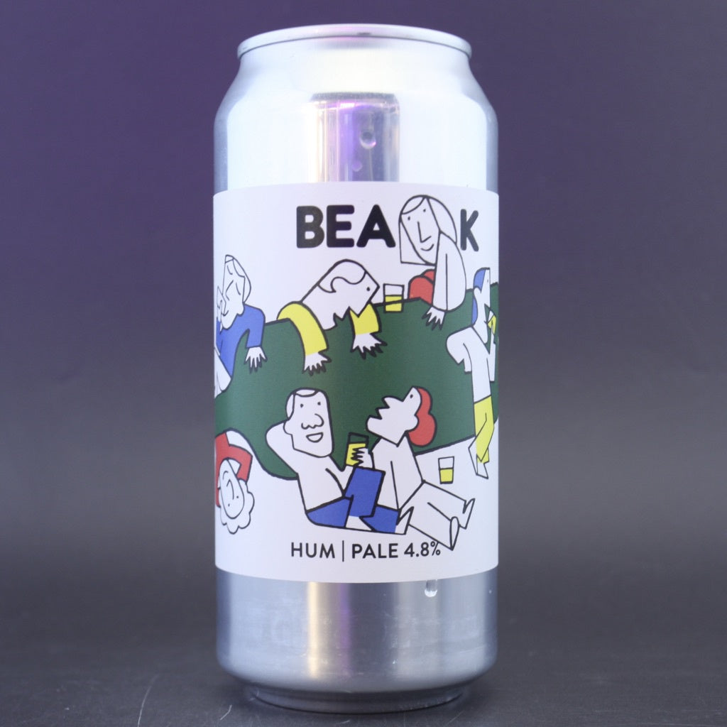 This is a can of Beak Brewery - Hum - 4.8% (440ml). It is a Pale Ale craft beer available to buy from Ghost Whale, voted London's best craft beer shop.