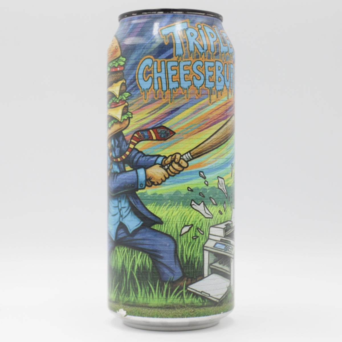 This is a can of DankHouse - Triple Cheeseburger - 10% (473ml). It is a Triple IPA craft beer available to buy from Ghost Whale, voted London's best craft beer shop.