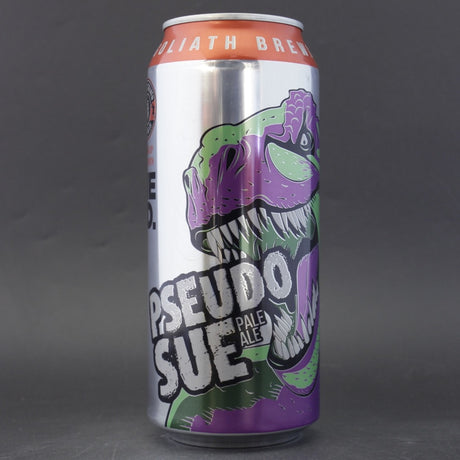 This is a can of Toppling Goliath - Pseudo Sue - 5.8% (473ml). It is a Pale Ale craft beer available to buy from Ghost Whale, voted London's best craft beer shop.