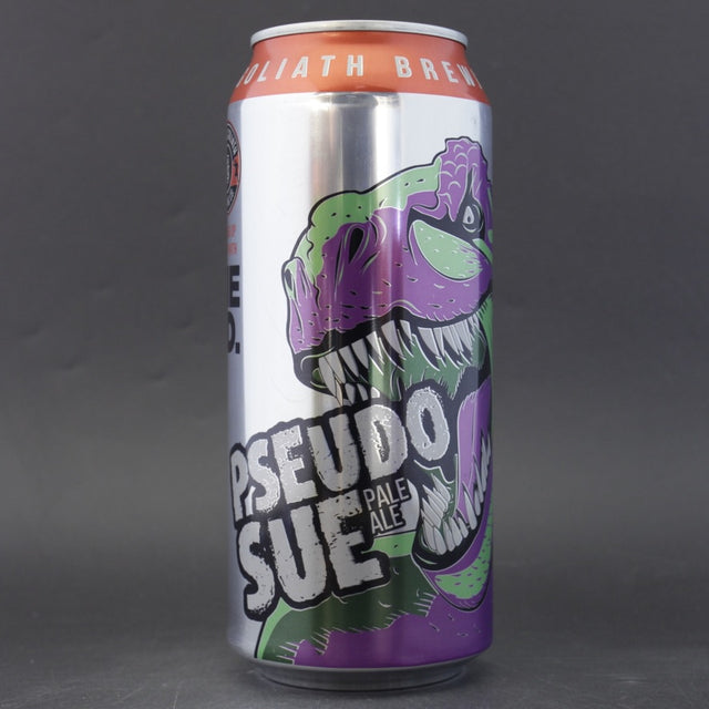 This is a can of Toppling Goliath - Pseudo Sue - 5.8% (473ml). It is a Pale Ale craft beer available to buy from Ghost Whale, voted London's best craft beer shop.