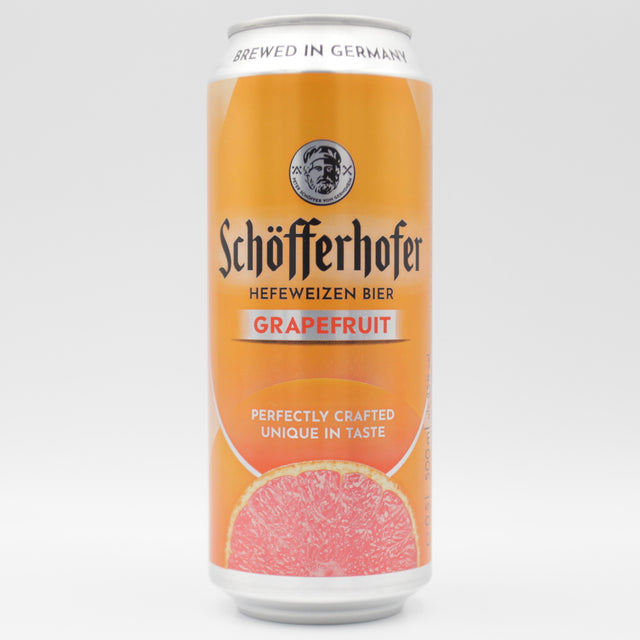 This is a can of Schöfferhofer - Grapefruit Radler - 2.5% (500ml). It is a Radler craft beer available to buy from Ghost Whale, voted London's best craft beer shop.