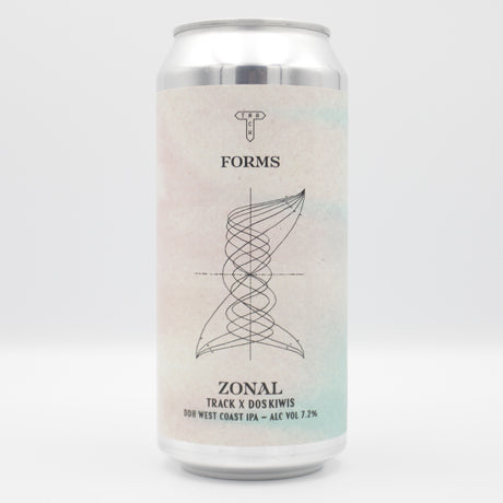 This is a can of Track / Doskiwis - Zonal - 7.2% (440ml). It is a IPA craft beer available to buy from Ghost Whale, voted London's best craft beer shop.