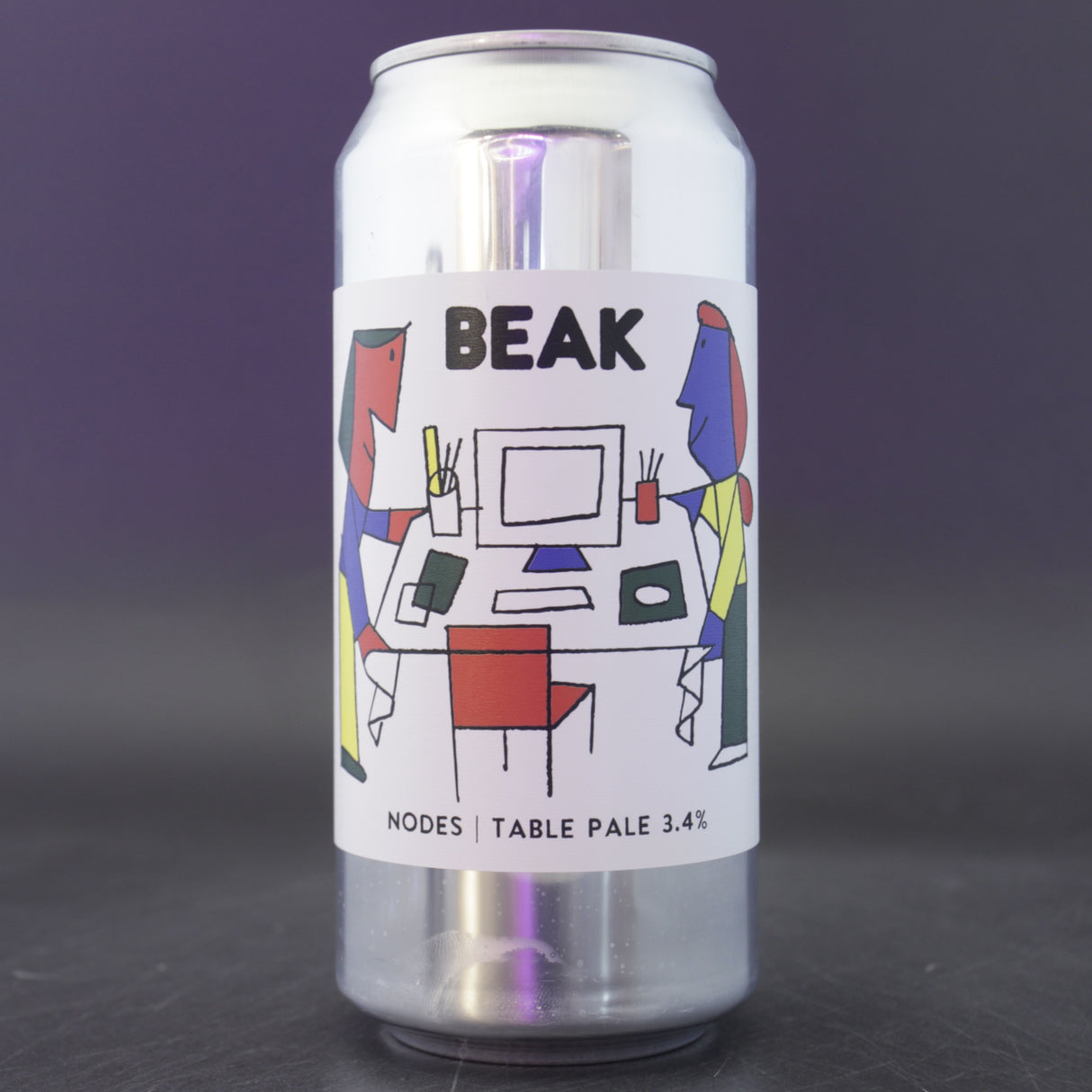 This is a can of Beak Brewery - Nodes - 3.4% (440ml). It is a IPA craft beer available to buy from Ghost Whale, voted London's best craft beer shop.