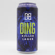 This is a can of Double Barrelled - Ding - 4.9% (440ml). It is a Lager / Pilsner / Kölsch craft beer available to buy from Ghost Whale, voted London's best craft beer shop.