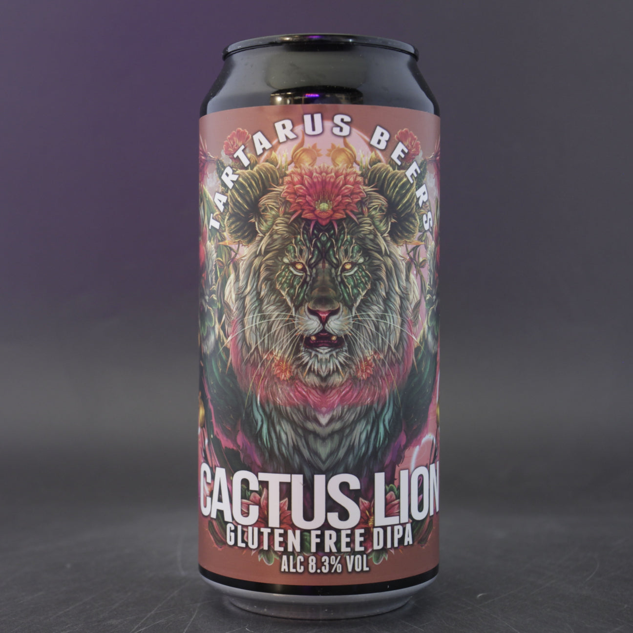 This is a can of Tartarus - Cactus Lion - 8.3% (440ml). It is a Double IPA craft beer available to buy from Ghost Whale, voted London's best craft beer shop.