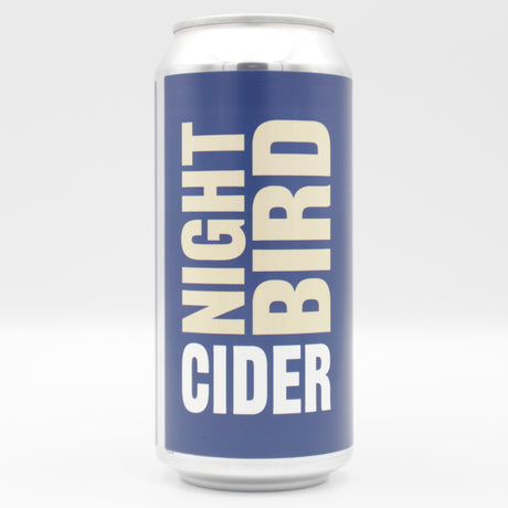 This is a can of Nightingale - Night Bird - 4.9% (440ml). It is a  craft cider available to buy from Ghost Whale, voted London's best craft beer shop.
