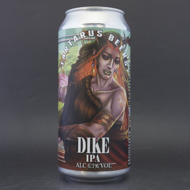 This is a can of Tartarus - Dike - 6.1% (440ml). It is a IPA craft beer available to buy from Ghost Whale, voted London's best craft beer shop.