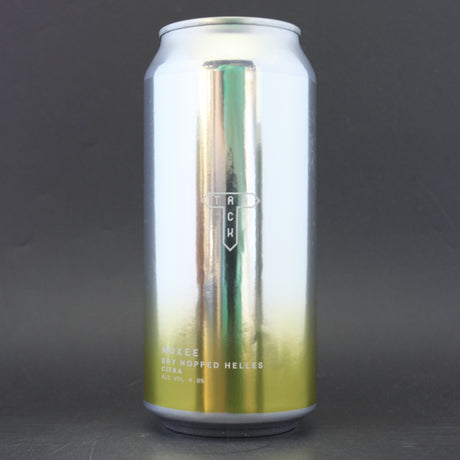 This is a can of Track - Moxee - 4.8% (440ml). It is a Lager / Pilsner / Kölsch craft beer available to buy from Ghost Whale, voted London's best craft beer shop.