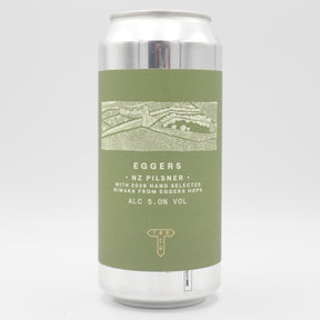This is a can of Track - Eggers - 5% (440ml). It is a Lager / Pilsner / Kölsch craft beer available to buy from Ghost Whale, voted London's best craft beer shop.